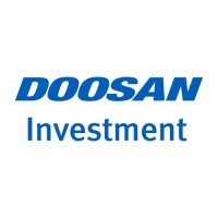 Doosan Investment logo with blue text featuring the company name and investment division