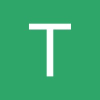 White letter T on green background